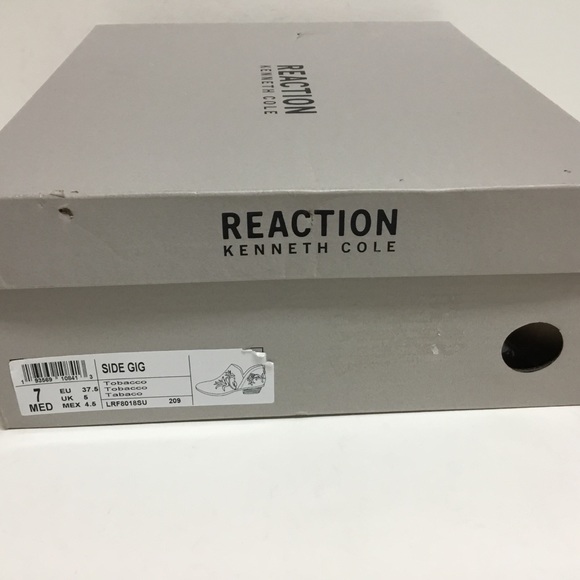 Kenneth Cole Reaction Side Gig tan embroidered leather ankle boots - Picture 15 of 15